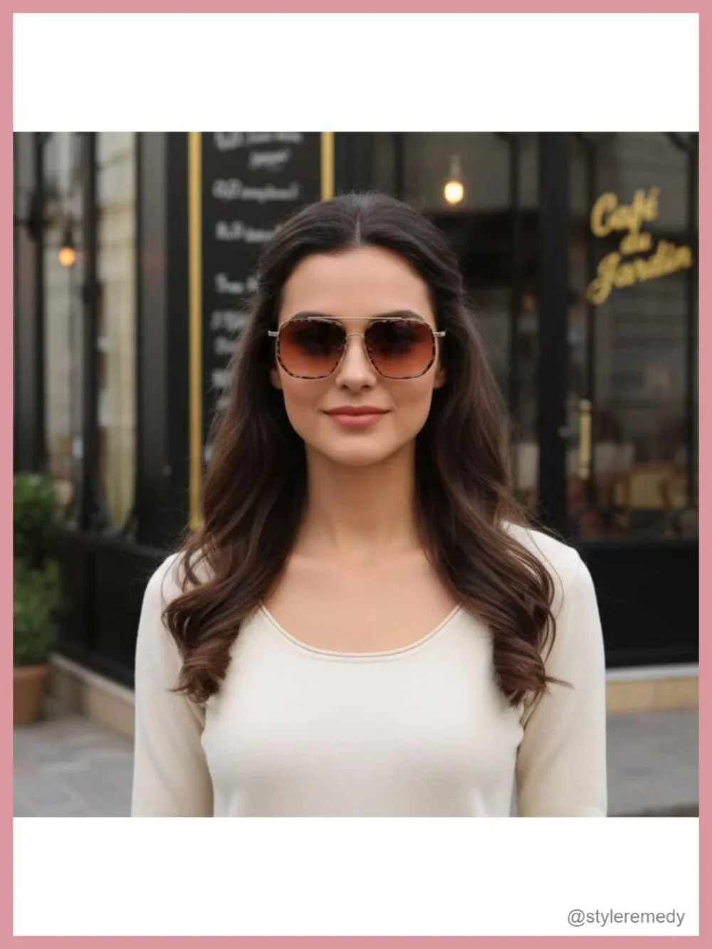 Retro Square Metal Frame Aviator Sunglasses UV400